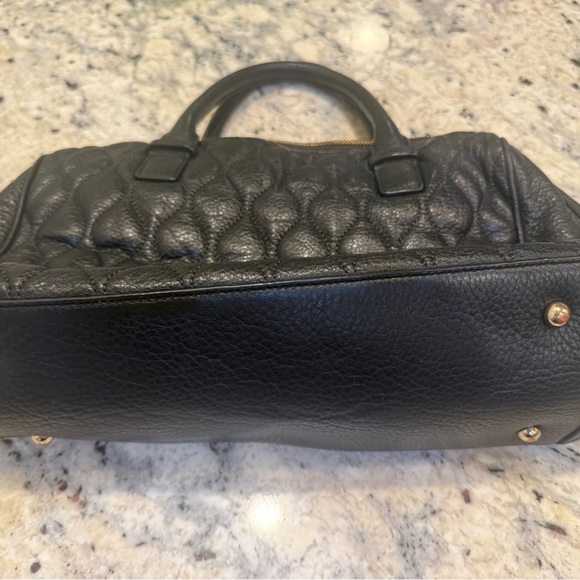 Vera Bradley Black Leather Satchel - Picture 2 of 6